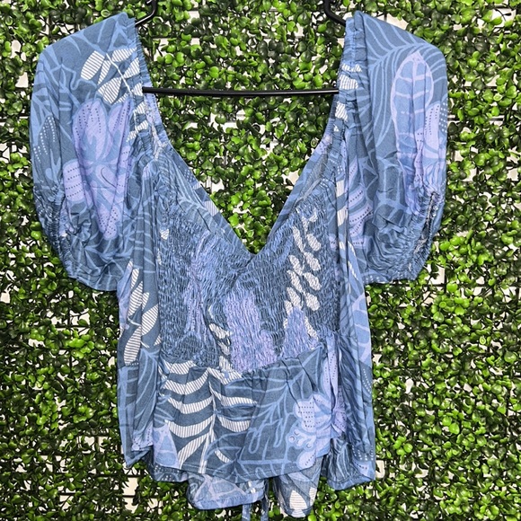 Makai Beach Hawaii Waving Palms Crop Top size XL Hawaiian Wear - Picture 5 of 5